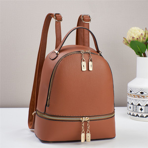 Modern Vegan Leather <b>Mini</b> <b>Backpack</b> for Women Structured Dome Fashion Daypack with Adjustable Straps 2026 - Product Image 1