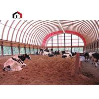 Abri pour bétail moderne en panneaux sandwich en acier 4mx4m, abri portable pour bovins, chèvres, animaux de ferme, chevaux, chiens, moutons, imperméable et résistant aux UV