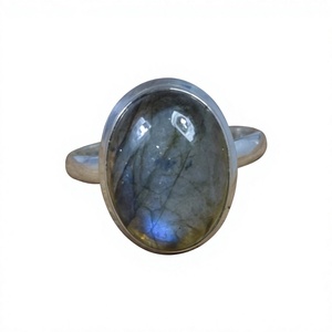 Bague en argent sterling 925 avec pierre précieuse labradorite, bijoux fins faits à la main, style chrétien tendance, certifiés - Product Image 1