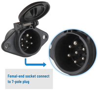 Prise de voiture en plastique 24V, adaptateur 7 voies pour camion et véhicule utilitaire, connecteurs de camion