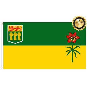 Drapeaux pennants du Saskatchewan en gros, 3x5 pieds, polyester 100D, personnalisables, livraison rapide d'un fournisseur fiable - Product Image 1