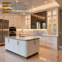 Meubles de cuisine modernes, armoire de cuisine complète, îlot modulaire, carrelage, bois de luxe, armoire de rangement personnalisée, prête à assembler