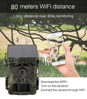 Caméra de chasse étanche 60MP 8K avec vision nocturne infrarouge, caméra de suivi solaire avec objectif grand angle pour la faune