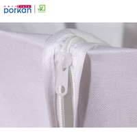 Fourre-tout écologique avec logo personnalisé sac de transport non tissé organisateur de vêtements réutilisables stockage de couette à fermeture éclair grand sac de rangement poignées en plastique