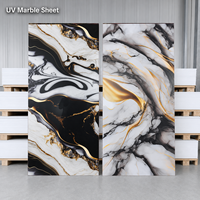 Plaques de marbre PVC 1,22*2,44m, légères, résistantes aux UV, faciles à installer pour les projets de bricolage à domicile