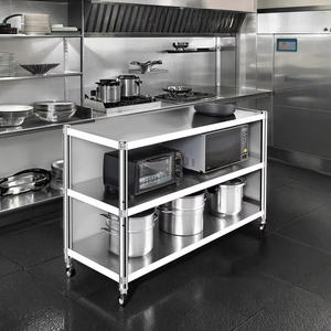 304 מטבח נירוסטה אחסון מתלה רצפה-עומד רב-שכבתי מתכת גיליון מתכת - Product Image 1