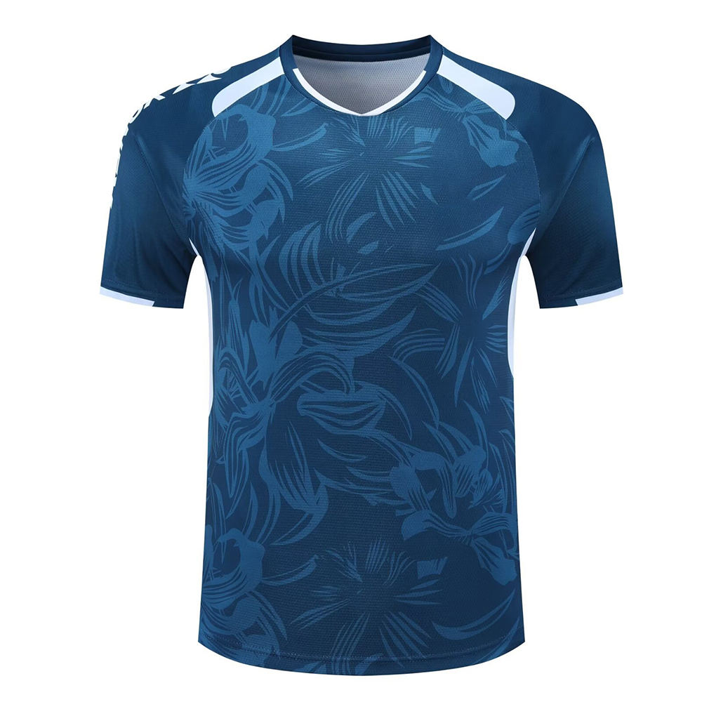 New Sublimation Printing Badminton Shirts Quick Dry Fitness Sport Training  Jerseys Sports T Shirts Tennis Shirts for Men