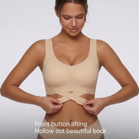 Soutien-gorge correcteur de posture pour femme, fermeture avant, push-up, anti-affaissement, soutien dorsal, sans couture, invisible, liftant, respirant, lingerie