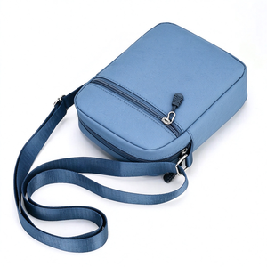 Bolso Bandolera Oxford para Hombre, Personalizado con Logotipo, Impermeable, Ligero, de Poliéster, Mini Bolso de Cintura Negro, Venta al Por Mayor de Fábrica - Product Image 4