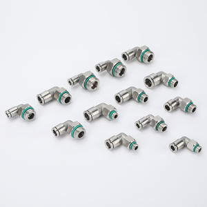 Conector Roscado de Acero Inoxidable Serie PL-G, Conector Neumático Rápido Recto para Manguera de Aire, Conector Rápido Curvo con Junta Tórica - Product Image 3