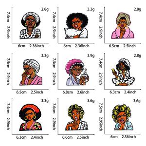 Parches Bordados al por Mayor, Parches Termoadhesivos para Ropa, Chica Negra, Mujer Afroamericana, Reina de la Melanina, Pegatinas DIY de Dibujos Animados - Product Image 6