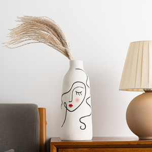 MSH vendita calda su misura stile nordico di lusso decori viso umano <span class=keywords><strong>vaso</strong></span> in ceramica per la decorazione della casa - Product Image 2