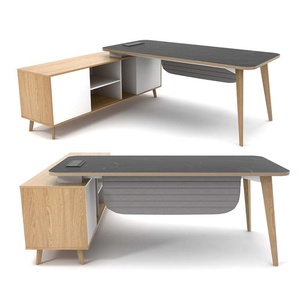 High End Luxury Office Furniture L Shape Ceo Boss Table Wooden Executive Office <b>Desk</b> Modern - Product Image 5