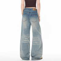 Jeans Américains à Jambes Larges - Design Ondulé Rétro - Pantalon Ample Style Urbain Robuste et Cool - Jeans Homme de Haute Qualité Designer
