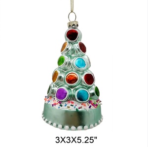 Adornos Colgantes de Cristal Hechos a Mano LILIAN para Bolsas de Papas Fritas, <span class=keywords><strong>Doritos</strong></span>, Nachos, Decoraciones Navideñas en Miniatura Rojas y Azules - Product Image 6