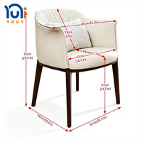 Fauteuil d'attente moderne en cuir PU avec pieds en bois massif, fauteuil d'appoint rembourré pour salon de beauté, spa, zone de réception