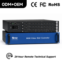 Processeur de mur vidéo modulaire 8K60 de qualité industrielle, contrôleur de raccordement MxN à 5 entrées pour écran LED LCD de centre de commande