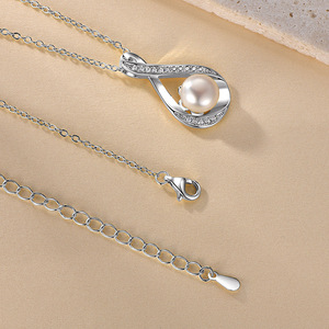best selling freshwater pearl Pendant necklace Copper 14K Gold Filled with Micro Pave Zircon Designer Jewelry For Women - Product Image 4