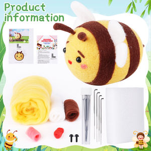 ชุดอุปกรณ์ทำเฟลต์ไหมพรมรูปผึ้งน่ารัก ชุดงานฝีมือทำเฟลต์ ทำสัตว์จากไหมพรม ทำมือ - Product Image 2