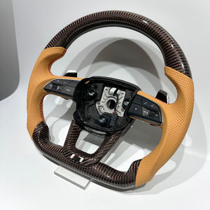 Volant de voiture sport en fibre de carbone et cuir pour <span class=keywords><strong>Audi</strong></span> <span class=keywords><strong>Q</strong></span> C8 A1 A3 A4 A5 A6 A7 A8 B6 B7 B8 B9 C6 C7 TT R8 - Product Image 4