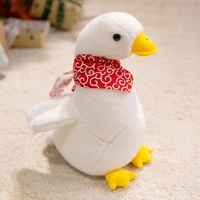 Porte-clés en peluche canard de ferme mignon style dessin animé, deux styles d'écharpe, rembourrage en coton PP, couleur personnalisable, deux tailles, pour enfants, décoration intérieure, fête