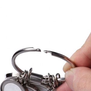 Sublimation 3 Charm Set Keychain Blank <b>Custom</b> Personalize Metal Key Ring with 3 Round Tag Photo DIY Sublimation Key Chain Blanks - Product Image 5