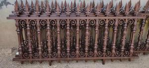 Panel Pagar Logam Berkualitas Tinggi yang Dapat Disesuaikan, Pagar Besi Cor Ornamen Berwarna Coklat untuk Dijual dengan Harga Pabrik - Product Image 5