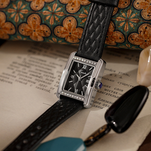 Reloj de Cuarzo Cuadrado con Diseño Romboidal, Minimalista y de Lujo Ligero, con Correa de Cuero Genuino, Elegante y Exclusivo para el Uso Diario de Mujeres - Product Image 6