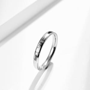 Men's Engraved Titanium Steel <b>Ring</b> Gold Color Letter Design Fashion Jewelry Gift Occasion - Product Image 2