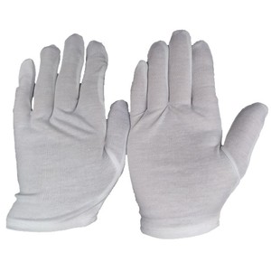 White Cotton Work <b>Gloves</b> 50 Pairs Durable For Precision Tasks And Quality Control - Product Image 5