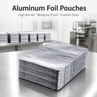 Sachet en aluminium uni avec encoche de déchirement, haute barrière, vente en gros