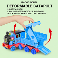 Jouet de train à catapulte pour enfants en gros, version sans lumière ni son, ensemble de voitures en plastique, jouet éducatif pour enfants