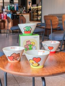 2025 bol de Douli en céramique de haute qualité sous glaçure ensemble de bol de riz ours brun pour les fêtes de Dessert de crème glacée pour enfants - Product Image 4