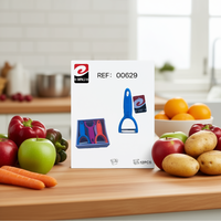 MNJ Handmatige Schil- en Zesterset 12-delig Kleurrijk Plastic Keukenhulpmiddel Roestvrijstalen Lemmet Gemakkelijk te Reinigen Fruit & Groente Handwasbaar