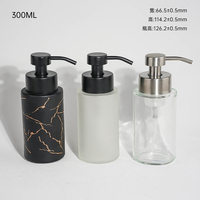Flacon pompe moussant pour savon liquide facial 350 ml, couleurs et logos personnalisés, flacon de savon pour les mains en verre de luxe