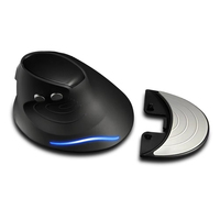 Ratón de Muñeca Ergonómico Vertical Inalámbrico 2.4G con Retroiluminación Óptica USB para Diestros, Ideal para Gamers - ¡EN STOCK!