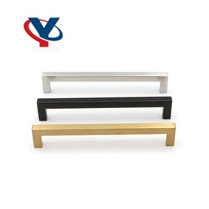 Modern <strong>Square</strong> Bar Furniture Handles &amp; <strong>Knobs</strong> Stainless Steel Gold <strong>Black</strong> Wardrobe Hardware for Kitchen Cabinet <strong>Drawer</strong> - Product Image 1