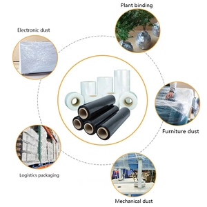 Gratis sampel plastik bening LLDPE palet peregangan film bungkus PE film gulungan plastik film - Product Image 6