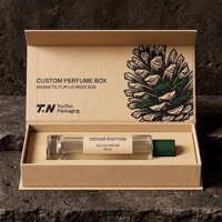 Coffret cadeau personnalisé pour eau de toilette marron et boîte magnétique pour parfum avec boîte en papier pour collection de parfums pour emballage de parfum