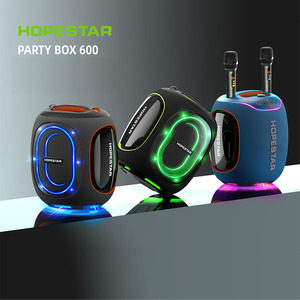 Usine HOPESTAR PARTY600 <span class=keywords><strong>extérieur</strong></span> Portable sans fil <span class=keywords><strong>Bluetooth</strong></span> haut-parleur rvb <span class=keywords><strong>éclairage</strong></span> 300W Super fort basse karaoké fête musique - Product Image 1