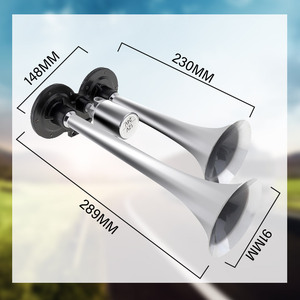 12V/24V סופר Loud Tweeter צופר חשמלי כפול צינורות צופר אוויר צופר אוניברסלי לרכב רכב רכבת משאית אופנוע