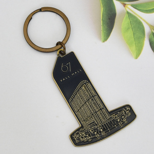 Chất lượng cao tùy chỉnh thiết kế logo của bạn men Keychain kim loại Retro Keyring vòng xoay Keychain - Product Image 2