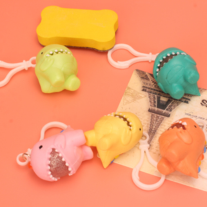 Juguete Creativo Antiestrés, Dinosaurio para Apretar, Sopla Burbujas, Alivia el Estrés, Gadget Desestresante de EVA, Regalo Navideño para Niños - Product Image 3