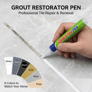 KHY Herramientas de Reparación de Juntas de Baño de Alta Calidad, Marcador Impermeable para Reparación de Azulejos con 6 <span class=keywords><strong>Colores</strong></span> para Juntas de Pared y Suelo - Product Image 1