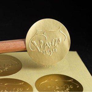 Luxury Embossed Gold Silver Waterproof Adhesive Labels <strong>Stickers</strong> for Candle Business - Product Image 1