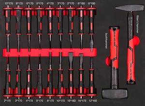 กล่องเก็บเครื่องมือกลโลหะสีแดงกล่องเปล่ามีกลไกรองรับ - Product Image 4