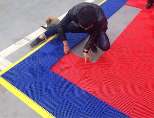 Heavy Load Bearing PP Vinyl Flooring <b>Tiles</b> for Garage Workshop Warehouse Office Home Non Slip Surface Waterproof Impact - Product Image 2