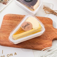 Boîte d'emballage pour gâteaux triangulaires de la marque Beigu, en mousse, 6 pouces/8 pouces, multicouche, transparente, écologique, pour aliments