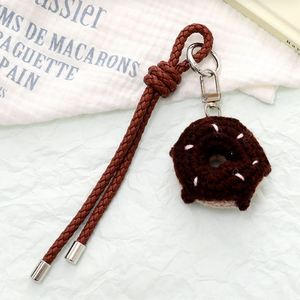 Lindo llavero de coche hecho a mano con forma de donut, accesorio colgante para teléfono móvil, bonito colgante para bolso - Product Image 6