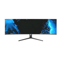 Moniteur de jeu incurvé IPS 32:9 de 49 pouces avec fréquence de rafraîchissement de 144 Hz, design sans bordure sur 3 côtés pour une utilisation sur ordinateur de bureau - Neuf